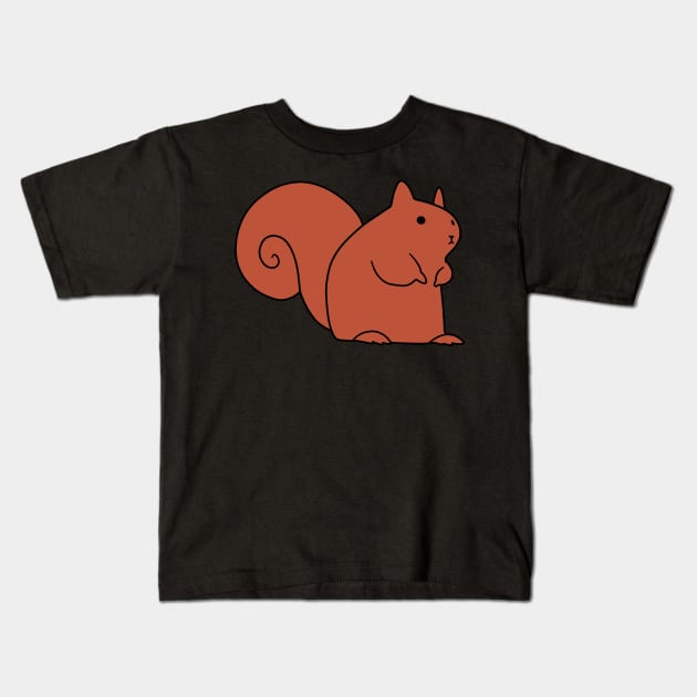 Cute Red Squirrel Kids T-Shirt by saradaboru